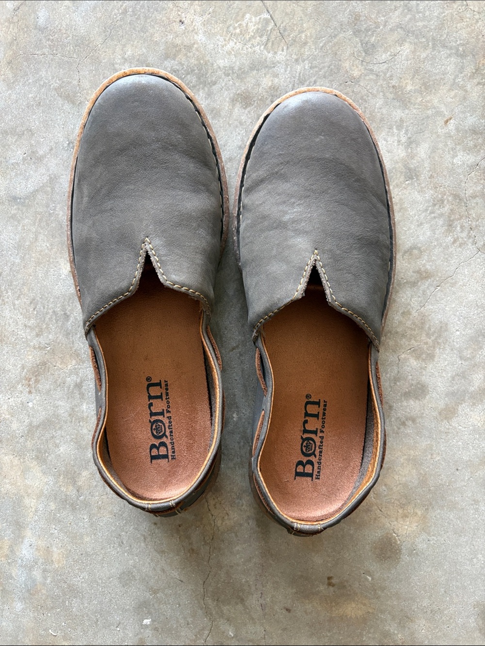 Born Slip-On shoes in Tan with brown Trim